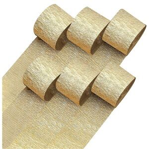 Crepe Paper Streamers Gold 18 Rolls